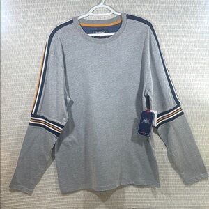 Company 81 New York Men's Gray Long Sleeve with Stripe Accents
